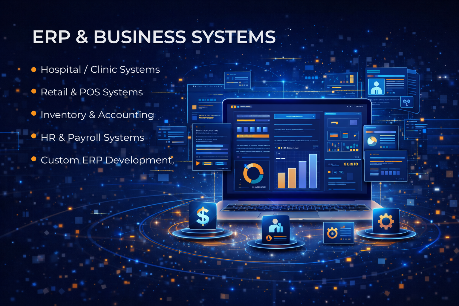 ERP dashboard systems visualization